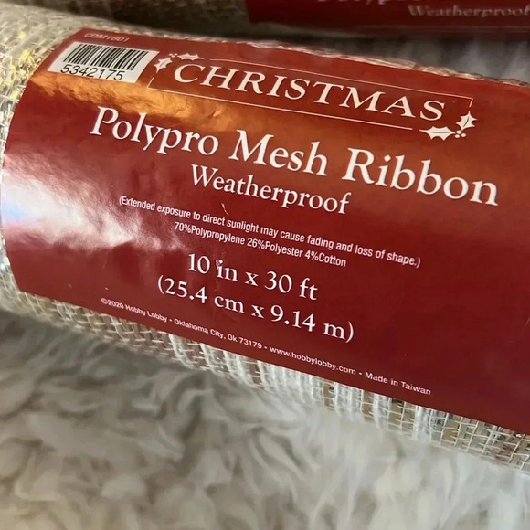 Polypro Mesh Ribbon weatherproof 10in x 30 feet -  2 rolls - Picture 3 of 4